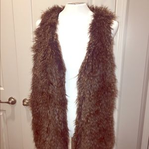 Faux fur vest by Bass small